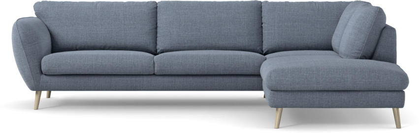 Madison Lux - 3-sits soffa med divan höger - Blå