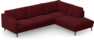 Madison Lux - 3-sits soffa med divan höger - Röd