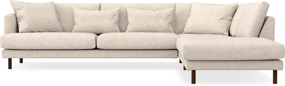 Harper - 3-sits soffa med divan höger - Vit