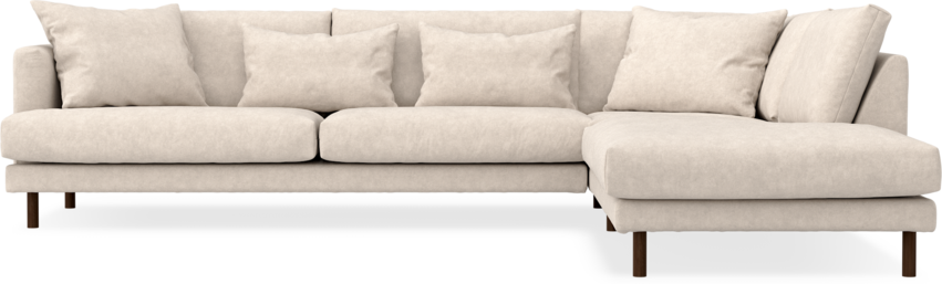 Harper - 3-sits soffa med divan höger - Vit