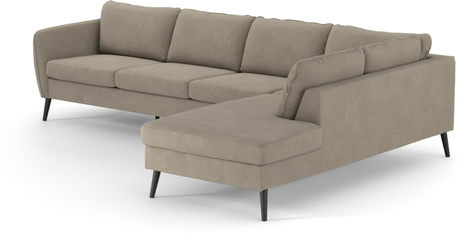 County - 3-sits soffa med divan höger - Beige