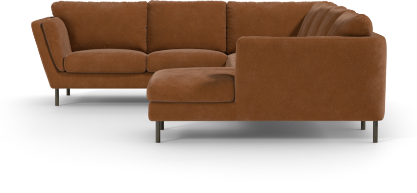 Madison Lux - Hörnsoffa med schäslong höger - Orange