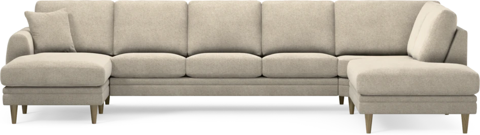 Eden - 3-sits soffa med schäslong vänster och divan höger - Beige