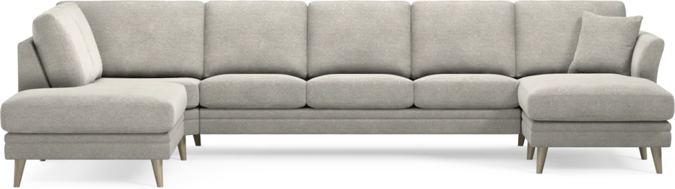 Eden - 3-sits soffa med divan vänster och schäslong höger - Grå