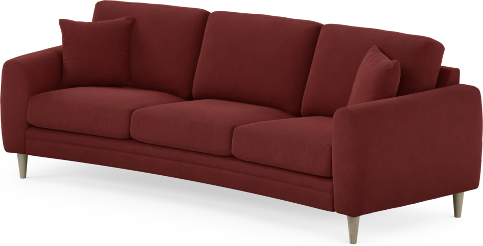 Eden - 3-sits soffa svängd - Röd
