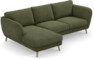 Madison Lux - 2-sits soffa med schäslong vänster - Grön