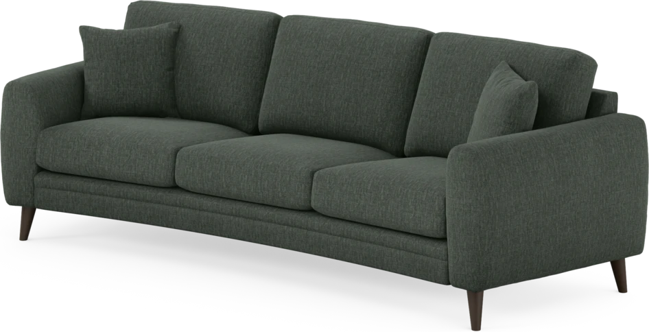 Eden - 3-sits soffa svängd - Grön
