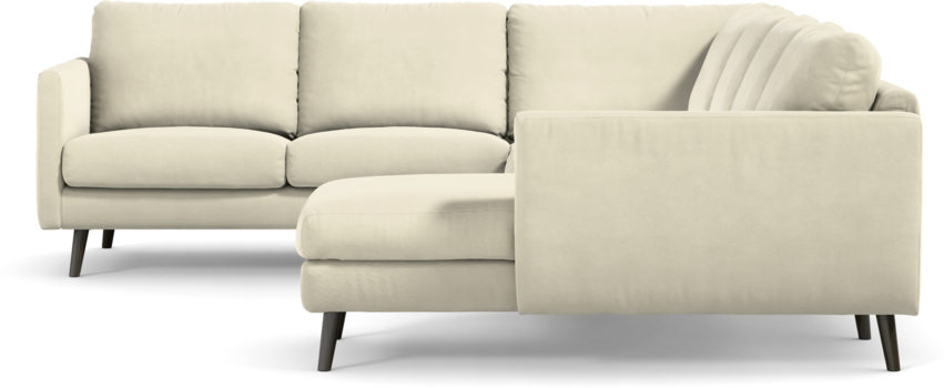 Madison Lux - Hörnsoffa med schäslong höger - Vit