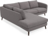 Madison - 2-sits soffa med divan vänster - Grå