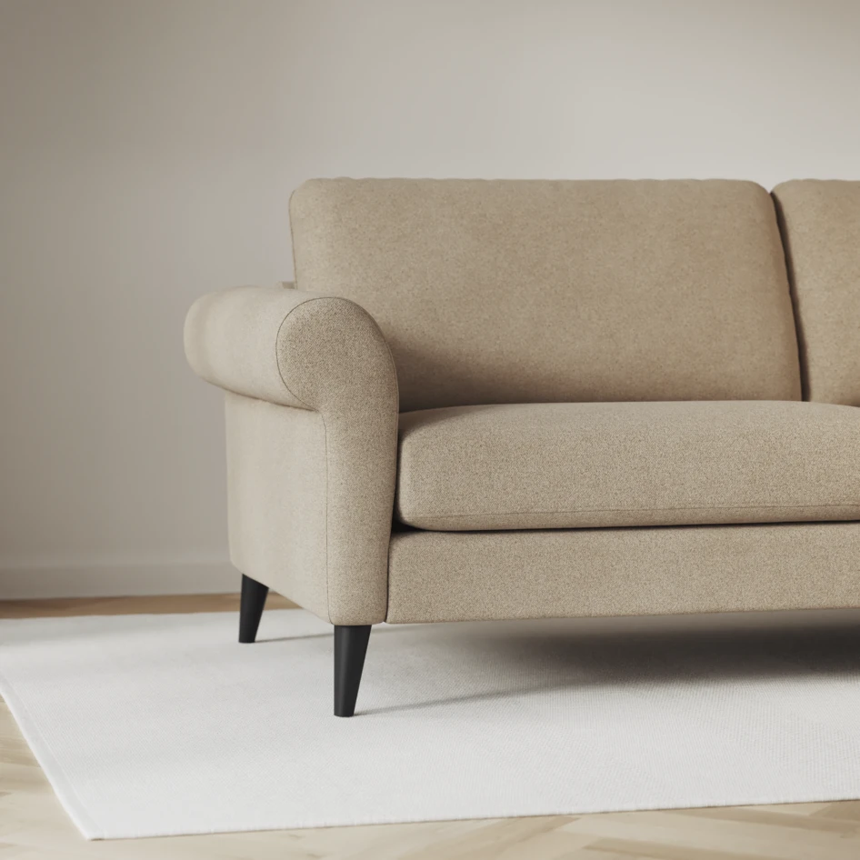 Bridge - 3-sits soffa med schäslong vänster och divan höger - Beige