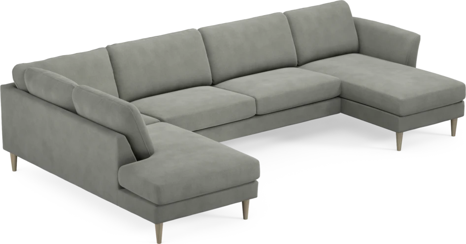Bridge - 3-sits soffa med divan vänster och schäslong höger - Grå