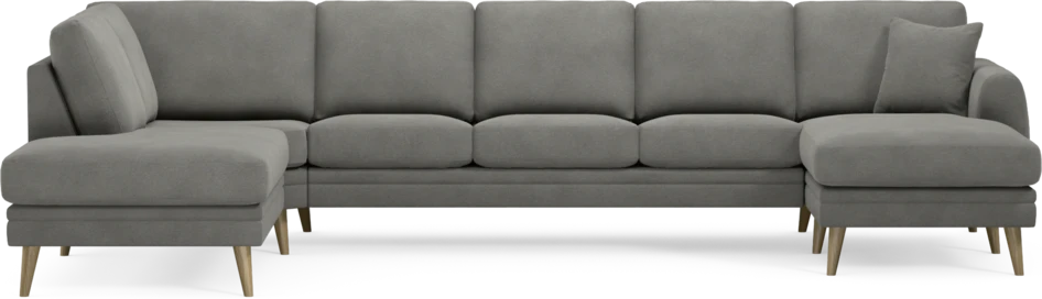 Eden - 3-sits soffa med divan vänster och schäslong höger - Grå