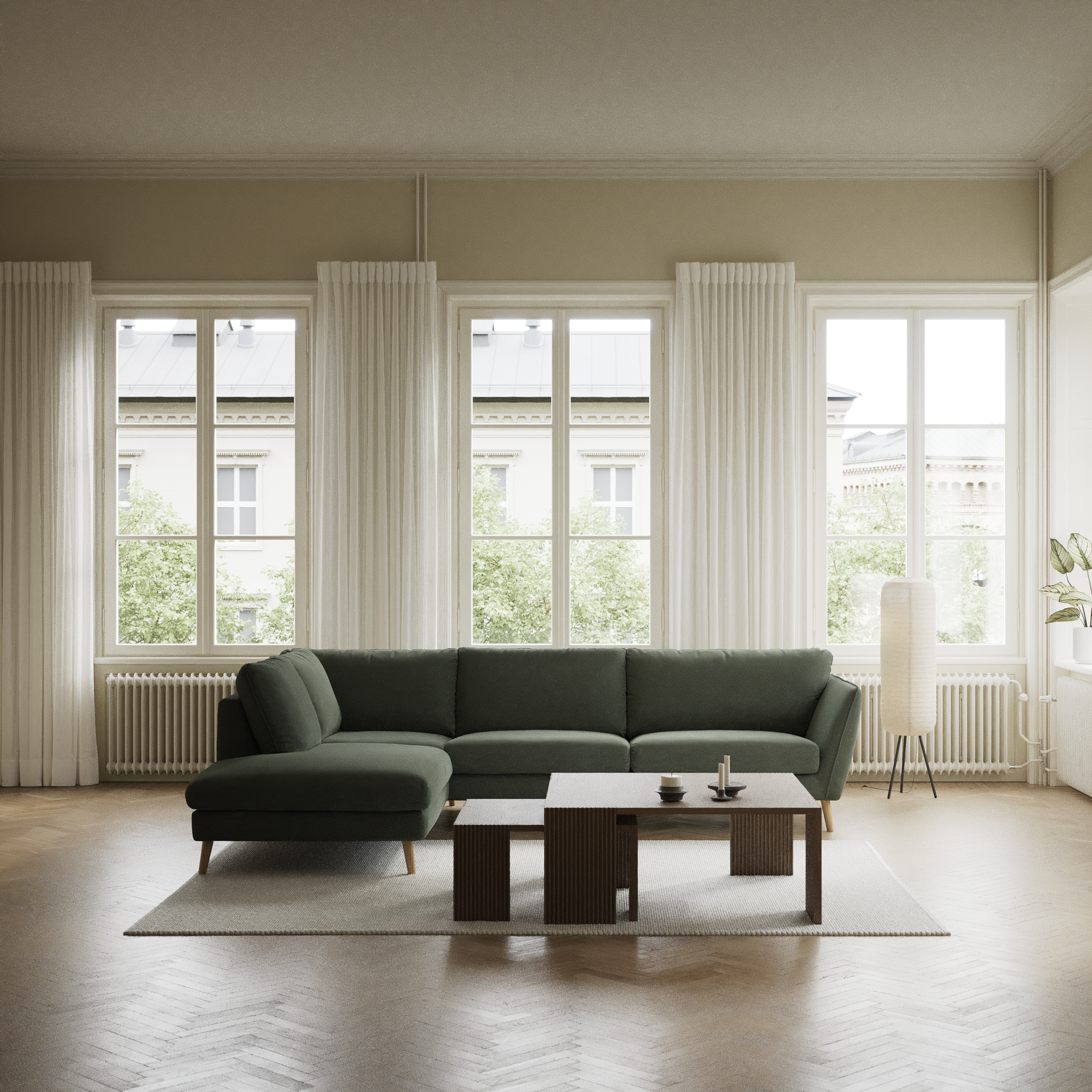 Madison Lux, 3-sits soffa med divan vänster