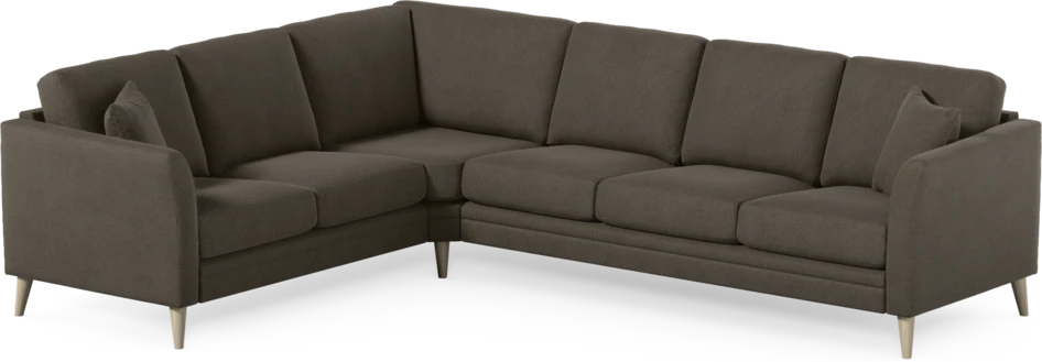 Eden - Hörnsoffa, 2+3-sits - Brun