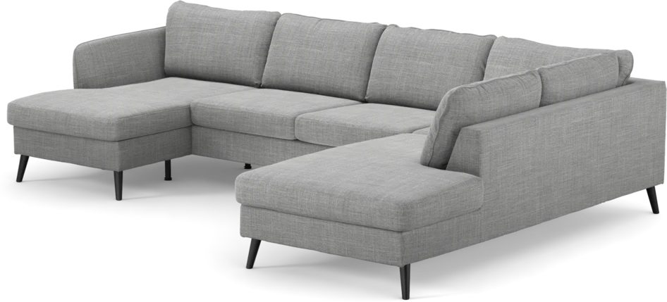 County - 3-sits soffa med schäslong vänster och divan höger - Grå