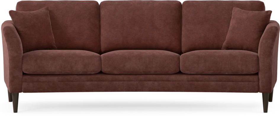 Eden - 3-sits soffa svängd - Röd