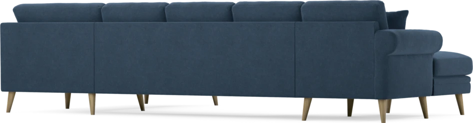 Eden - 3-sits soffa med schäslong vänster och divan höger - Blå