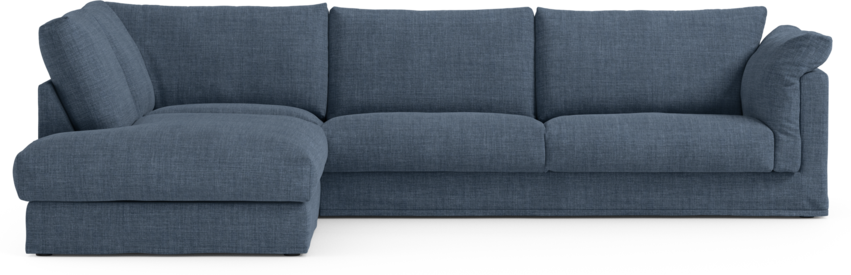 Cherrie Klädsel -  3-sits soffa med divan vänster - Blå