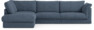 Cherrie Klädsel -  3-sits soffa med divan vänster - Blå