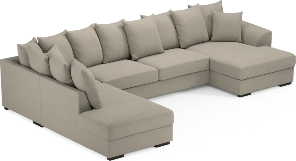 Town - 3-sits soffa med divan vänster och schäslong höger - Grå