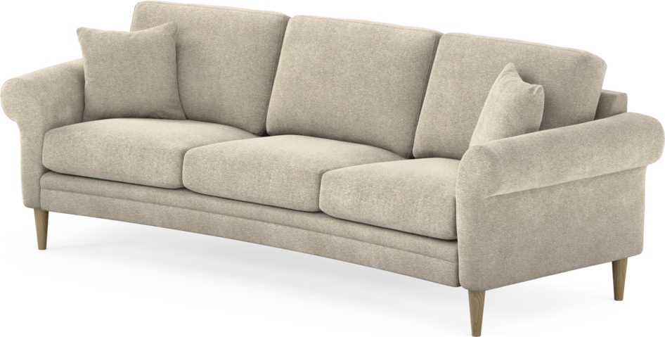 Eden - 3-sits soffa svängd - Beige