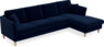 Eden - 3-sits soffa med schäslong - Blå
