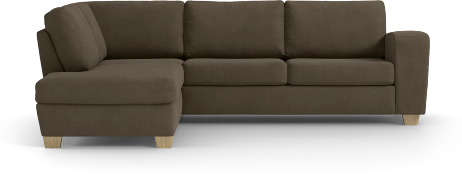 Friday - 2,5-sits soffa med divan vänster - Brun