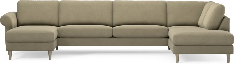 Bridge - 3-sits soffa med schäslong vänster och divan höger - Beige