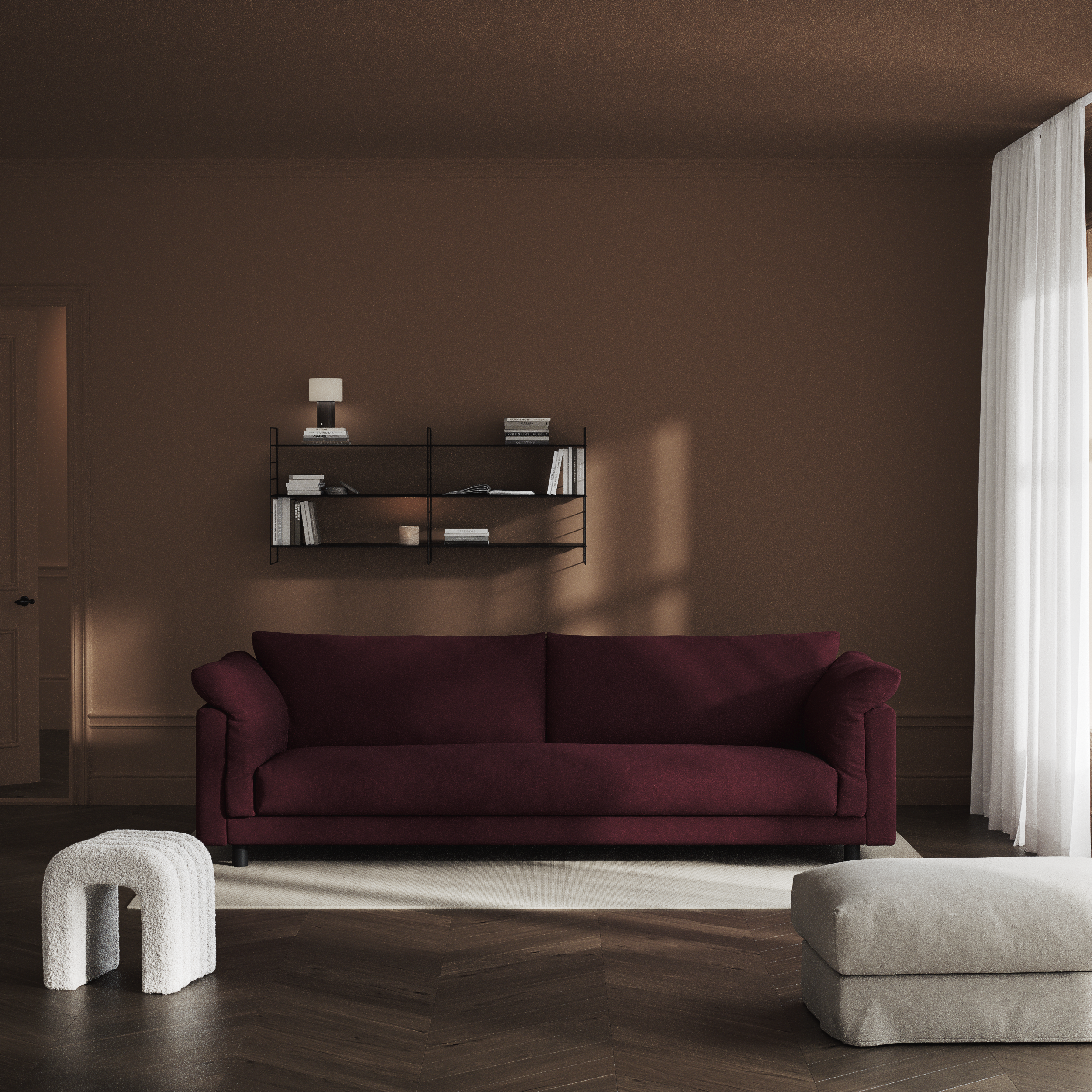 Cherrie - 4-sits soffa, hel dyna, fast klädsel - inspiration