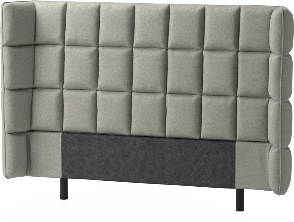 Delux Rutig - Sänggavel, 120-180 cm - Grå
