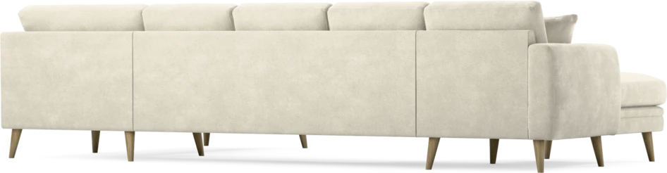 Eden - 3-sits soffa med schäslong vänster och divan höger - Vit