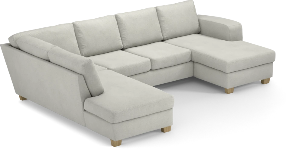 Friday - 3-sits soffa med divan vänster och schäslong höger - Vit