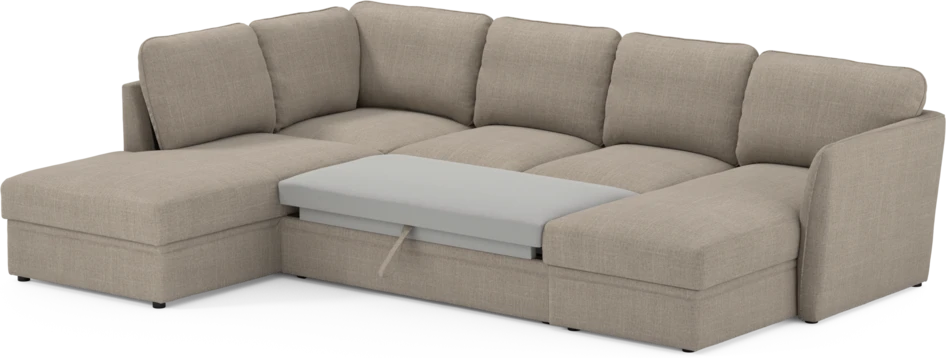 Öland - Bäddsoffa med divan vänster och schäslong höger - Beige