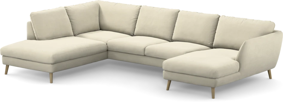 Madison Lux - 2-sits soffa med divan vänster och schäslong höger - Vit