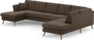 Eden - 3-sits soffa med schäslong vänster och divan höger - Brun
