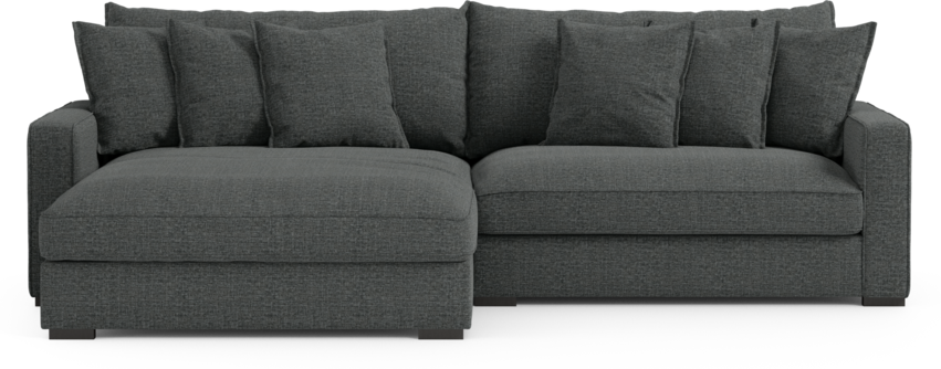 Rossi - 2-sits soffa med schäslong XL vänster - Grå