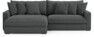 Rossi - 2-sits soffa med schäslong XL vänster - Grå