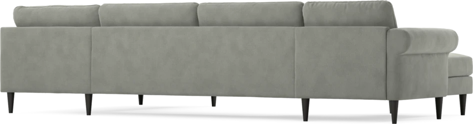 Bridge - 3-sits soffa med schäslong vänster och divan höger - Grå