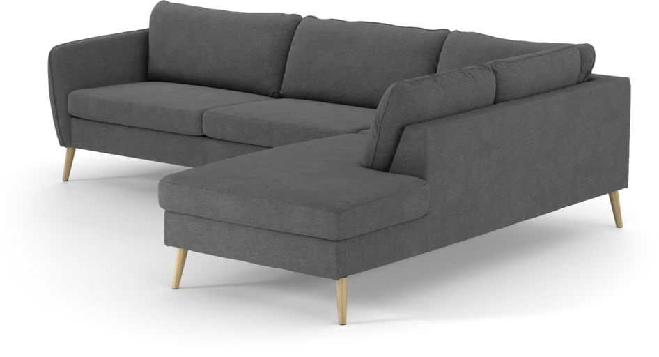 County - 2,5-sits soffa med divan höger - Grå