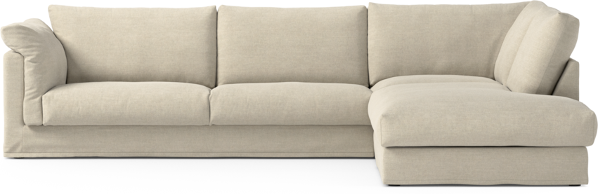 Cherrie Klädsel -  3-sits soffa med divan höger - Beige