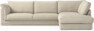 Cherrie Klädsel -  3-sits soffa med divan höger - Beige