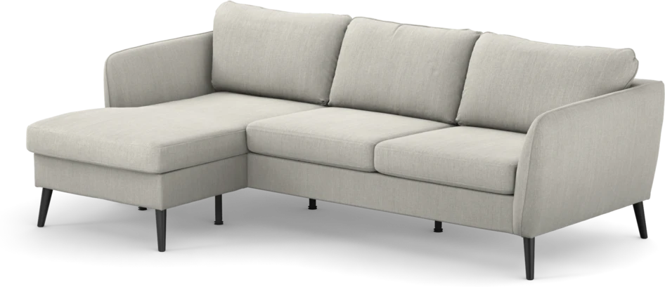 County - 3-sits soffa med flyttbar schäslong - Grå