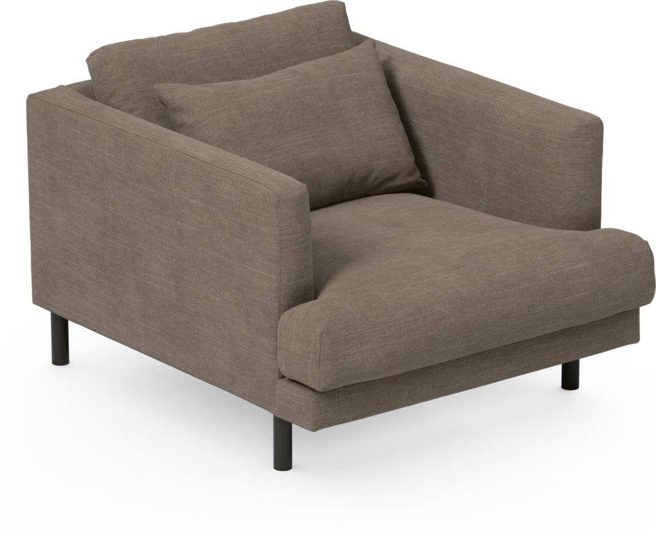 Harper - Fåtölj, 75 cm - Brun