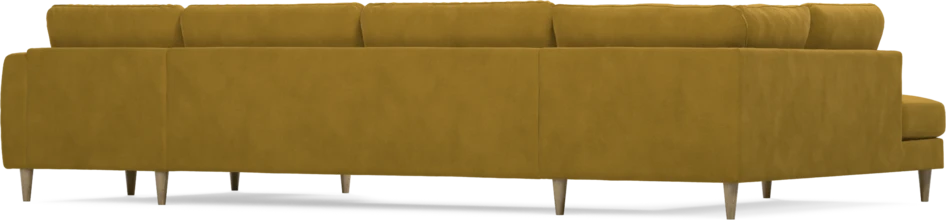 Bridge - 3-sits soffa med divan vänster och schäslong höger - Gul