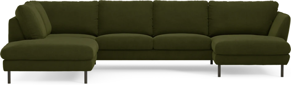 Madison Lux - 2-sits soffa med divan vänster och schäslong höger - Grön
