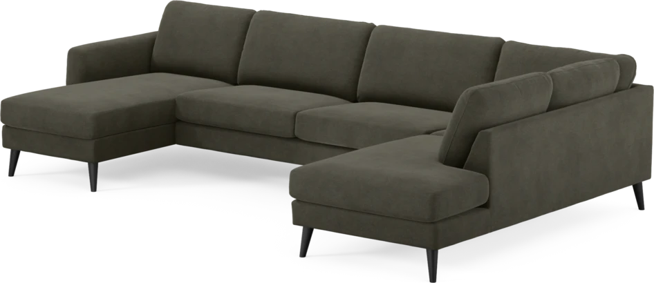 Bridge - 3-sits soffa med schäslong vänster och divan höger - Grå