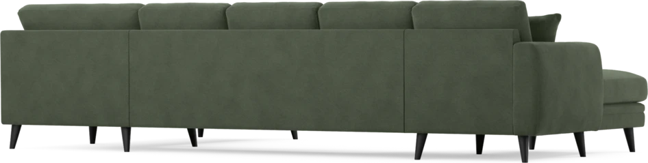 Eden - 3-sits soffa med schäslong vänster och divan höger - Grön