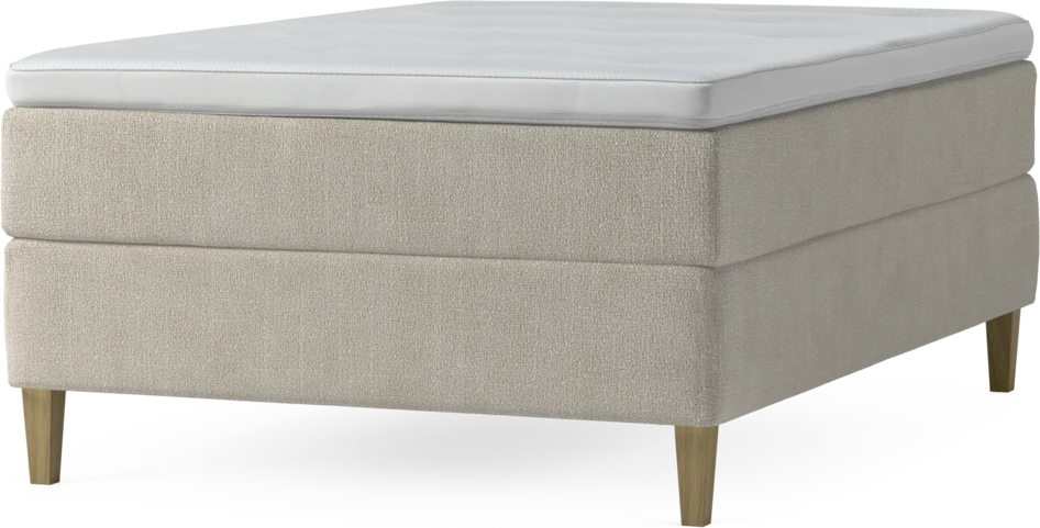 Delux Exclusive - Kontinentalsäng, enkelsäng 140 cm med bäddmadrass och sängben