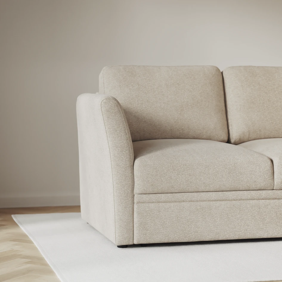 Öland - Bäddsoffa 3-sits, längsbäddad - Beige
