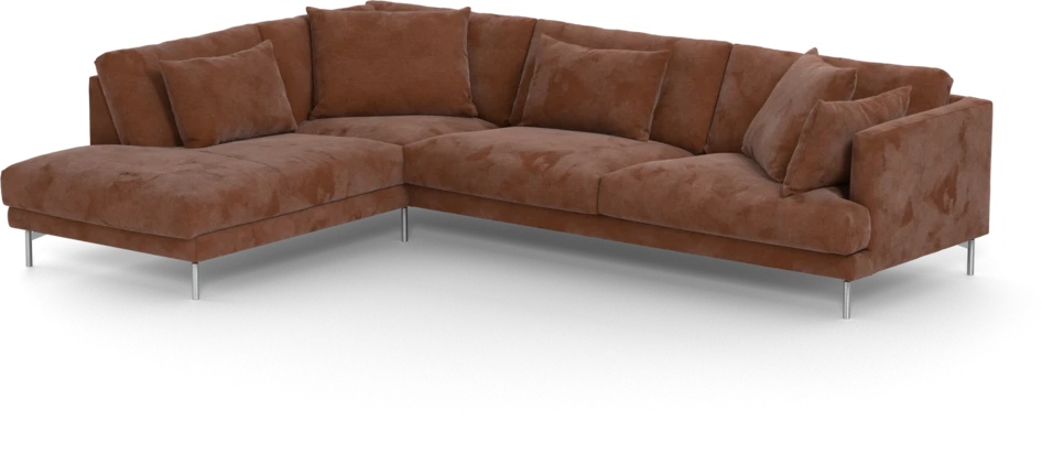 Harper - 3-sits soffa med divan vänster - Orange